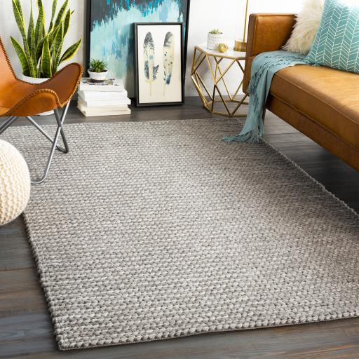 Surya Ozark OZK-2300 Ivory Medium Gray 5' x 7'6" Rug