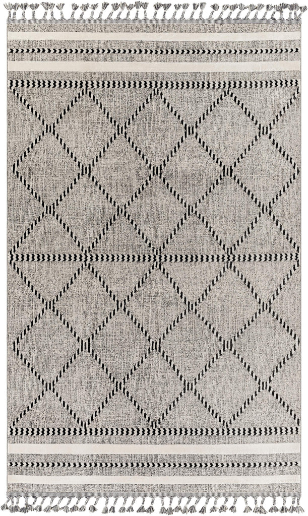 Surya Palermo PLR-2301 Black Charcoal 3'11" x 5'7" Rug