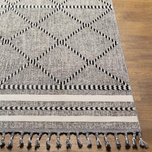 Surya Palermo PLR-2301 Black Charcoal 3'11" x 5'7" Rug