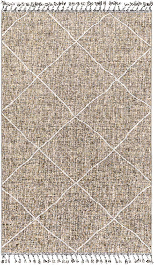 Surya Palermo PLR-2303 Charcoal Cream 3'11" x 5'7" Rug