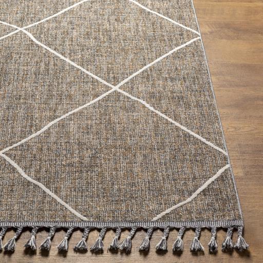 Surya Palermo PLR-2303 Charcoal Cream 3'11" x 5'7" Rug