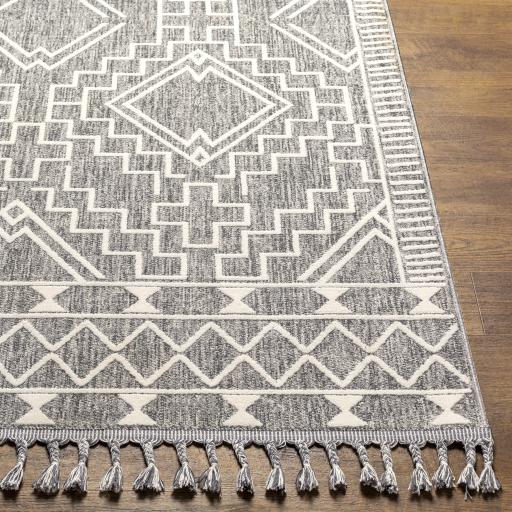 Surya Palermo PLR-2304 Charcoal Cream 3'11" x 5'7" Rug