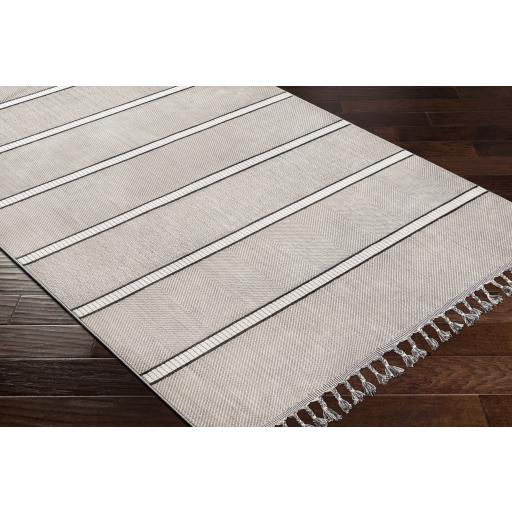 Surya Palermo PLR-2306 Black Cream 6'7" x 9' Rug