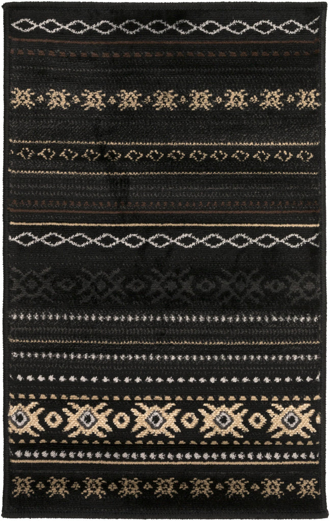 Surya Paramount PAR-1047 Black Charcoal 1'10" x 2'11" Rug