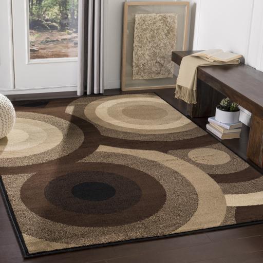 Surya Paramount PAR-1051 Black Dark Brown 1'10" x 2'11" Rug