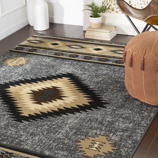 Surya Paramount PAR-1094 Black Charcoal 1'10" x 2'11" Rug