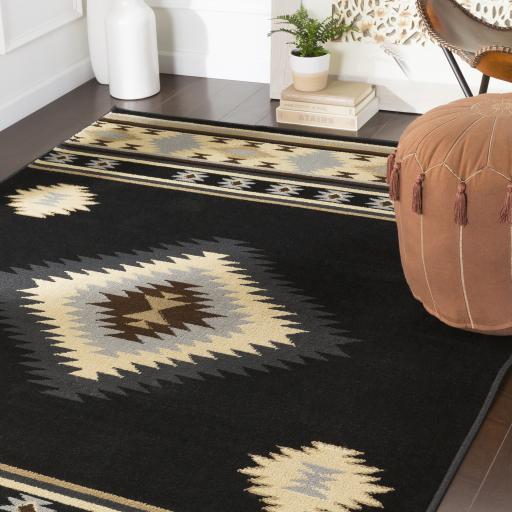 Surya Paramount PAR-1095 Black Charcoal 1'10" x 2'11" Rug