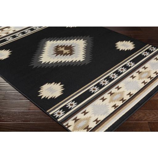 Surya Paramount PAR-1095 Black Charcoal 1'10" x 2'11" Rug