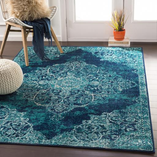 Surya Paramount PAR-1098 Aqua Cream 1'10" x 2'11" Rug