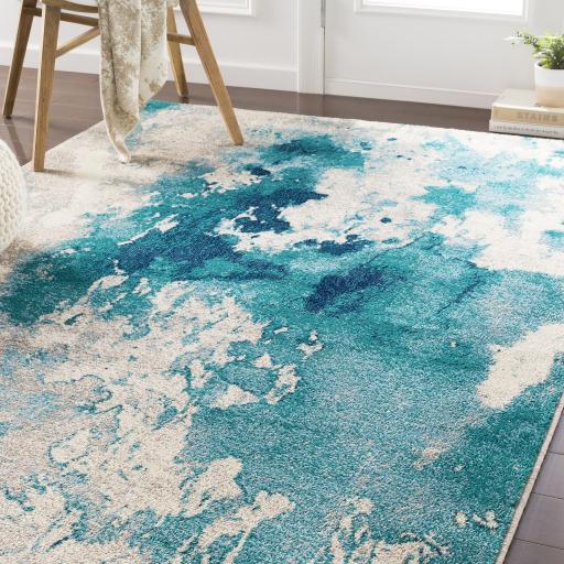 Surya Paramount PAR-1106 Aqua Cream 1'10" x 2'11" Rug