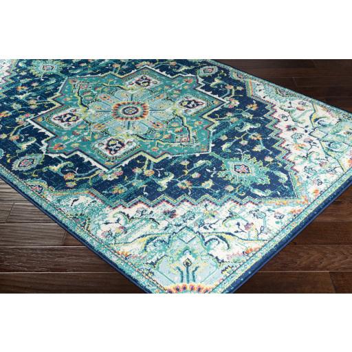 Surya Paramount PAR-1107 Aqua Bright Orange 1'10" x 2'11" Rug