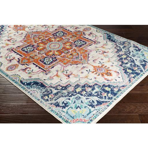 Surya Paramount PAR-1108 Aqua Bright Orange 6'7" x 9'6" Rug