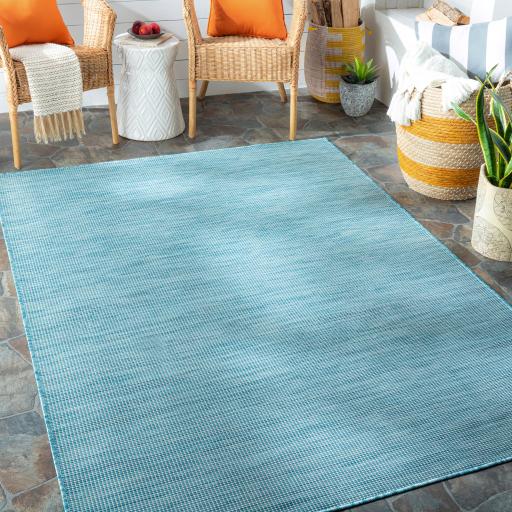 Surya Pasadena PSA-2311 Aqua Blue 2'6" x 7'3" Rug