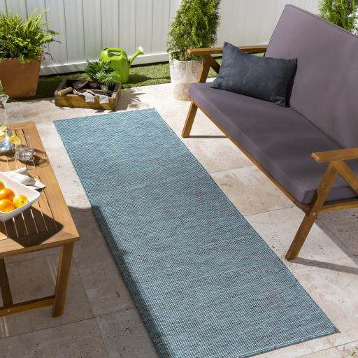 Surya Pasadena PSA-2312 Aqua Black 7'8" x 10' Rug