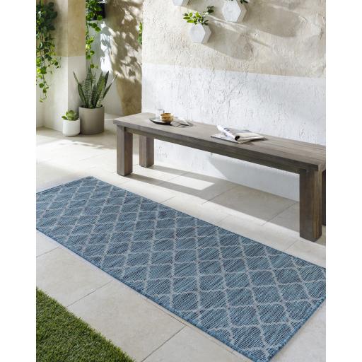 Surya Pasadena PSA-2342 Aqua Black 2'6" x 7'3" Rug