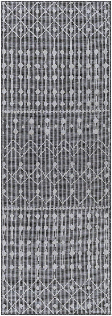 Surya Pasadena PSA-2374 Black Medium Gray 2'6" x 7'3" Rug