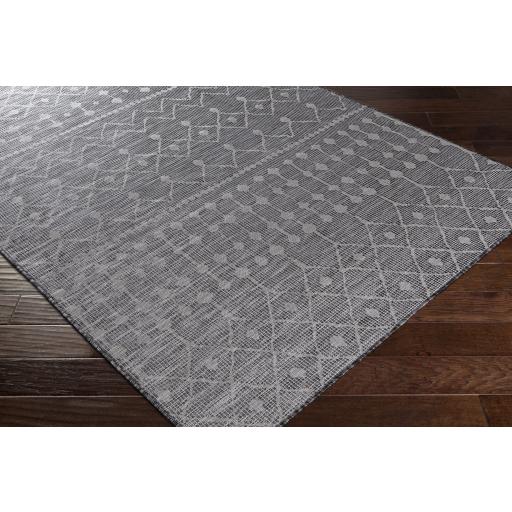 Surya Pasadena PSA-2374 Black Medium Gray 2'6" x 7'3" Rug