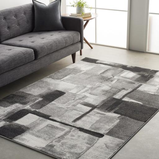 Surya Pepin PEI-1019 Black Cream 2' x 2'11" Rug