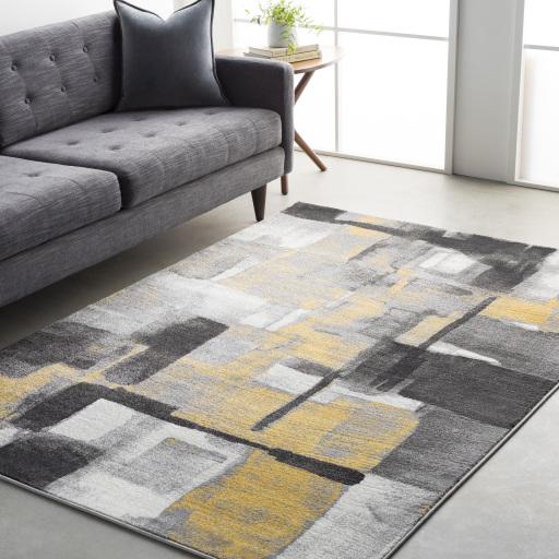 Surya Pepin PEI-1020 Black Cream 5'3" x 7'7" Rug