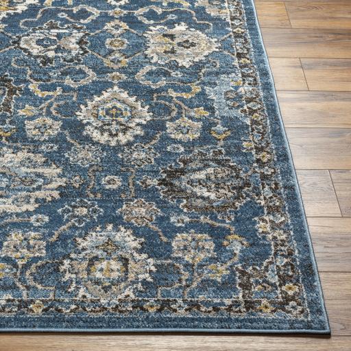 Surya Pertek PTK-2302 Black Dark Blue 2' x 2'11" Rug