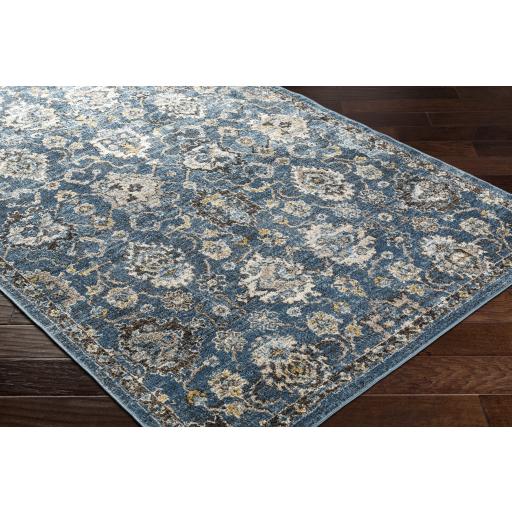 Surya Pertek PTK-2302 Black Dark Blue 2' x 2'11" Rug