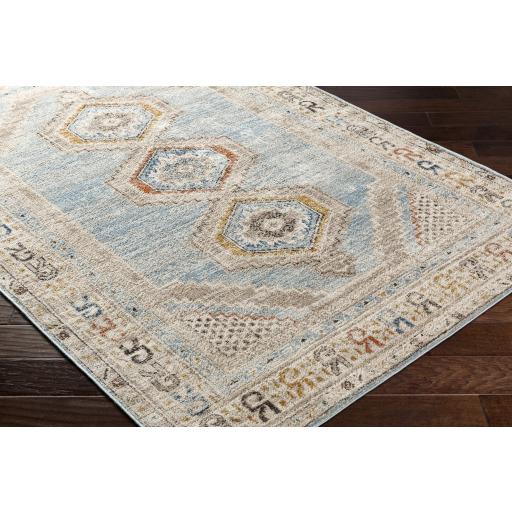 Surya Pertek PTK-2310 Burnt Orange Dark Blue 2' x 2'11" Rug