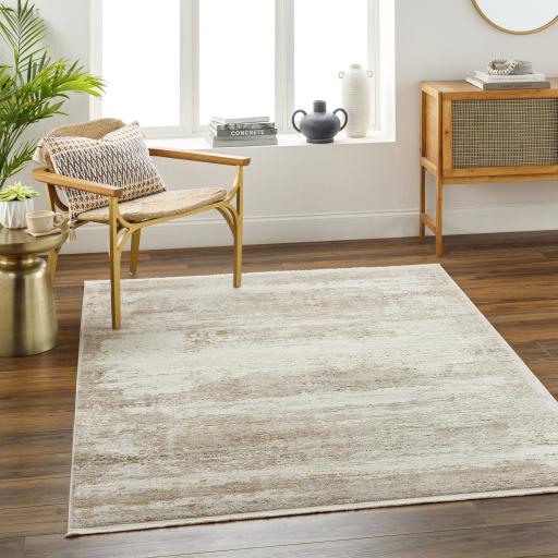 Surya Perugia PRG-2303 Charcoal Cream 5'3" x 7' Rug