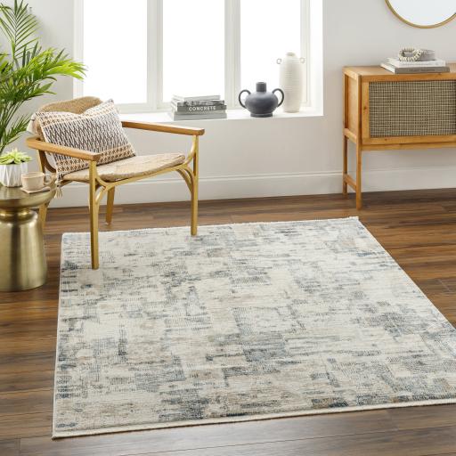 Surya Perugia PRG-2309 Charcoal Ivory 5'3" x 7' Rug