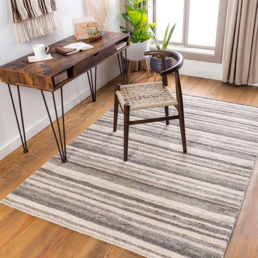 Surya Petra PTR-2300 Charcoal Cream 2' x 3' Rug