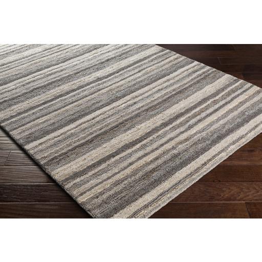 Surya Petra PTR-2300 Charcoal Cream 2' x 3' Rug