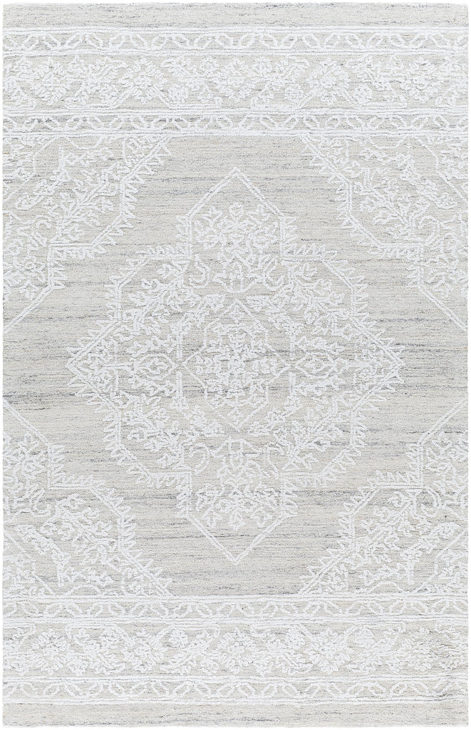 Surya Piazza PZZ-2300 Light Gray White 2' x 3' Rug