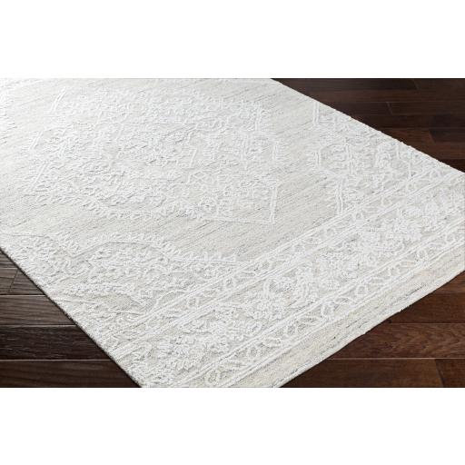 Surya Piazza PZZ-2300 Light Gray White 2' x 3' Rug