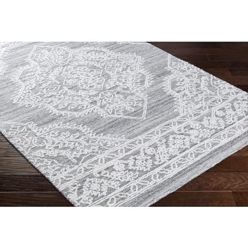 Surya Piazza PZZ-2301 Gray White 2' x 3' Rug