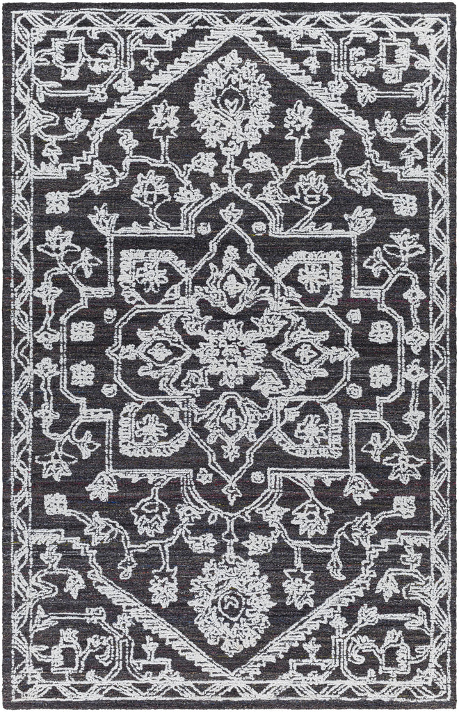 Surya Piazza PZZ-2302 Charcoal White 2' x 3' Rug