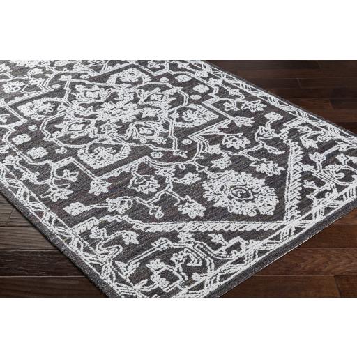 Surya Piazza PZZ-2302 Charcoal White 2' x 3' Rug