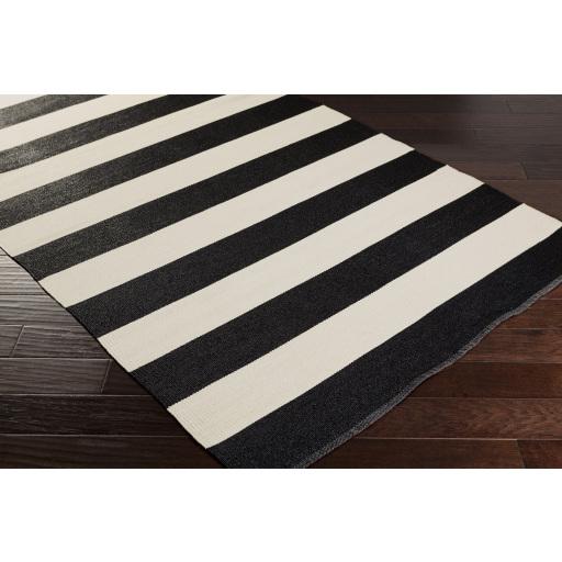 Surya Picnic PIC-4005 Black Cream 3'3" x 5'3" Rug