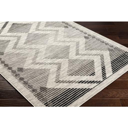 Surya Pisa PSS-2353 Black Charcoal 4'11" x 7' Rug