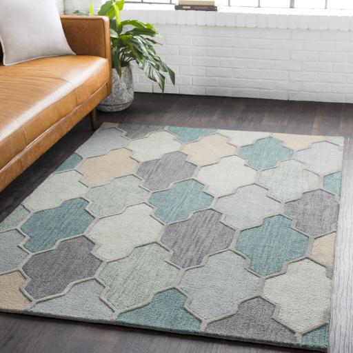 Surya Pollack AWAH-2036 Charcoal Dusty Sage 2' x 3' Rug