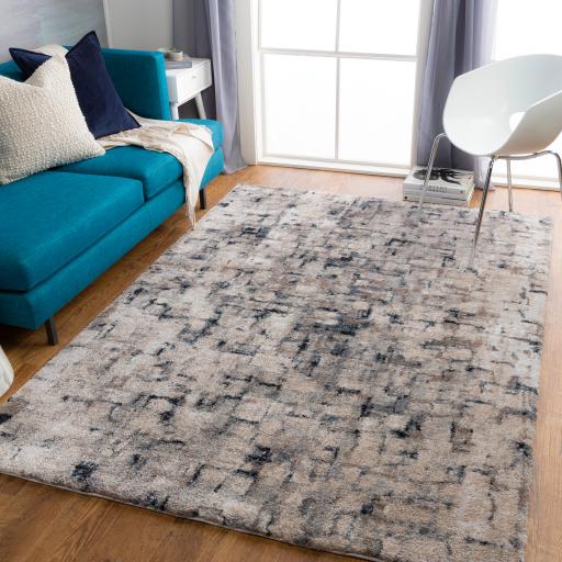 Surya Portofino PTF-2313 Black Cream 5'3" x 7' Rug