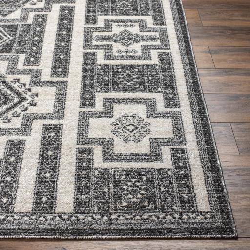 Surya Positano PSN-2317 Black Cream 5'3" x 7'3" Rug