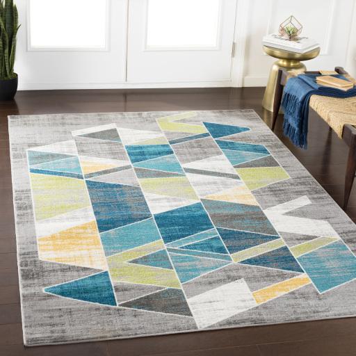 Surya Rafetus ETS-2329 Charcoal Deep Teal 2' x 2'11" Rug