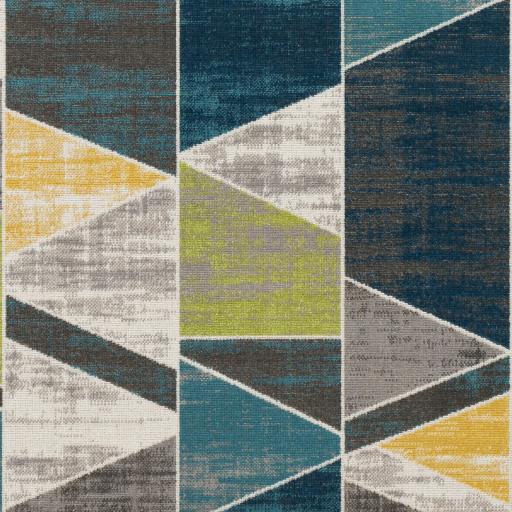 Surya Rafetus ETS-2329 Charcoal Deep Teal 2' x 2'11" Rug