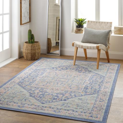 Surya Rafetus ETS-2363 Aqua Coral 2' x 2'11" Rug