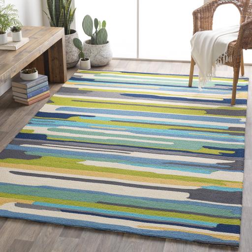 Surya Rain RAI-1270 Aqua Blue 2' x 3' Rug