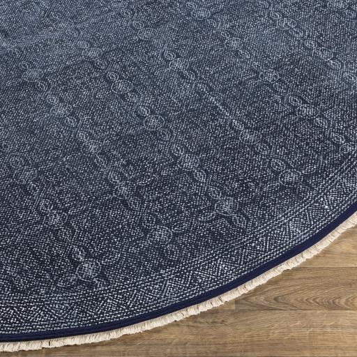 Surya Rajasthan RAJ-2300 Cream Ink Blue 10' Round Rug