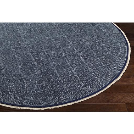 Surya Rajasthan RAJ-2300 Cream Ink Blue 10' Round Rug