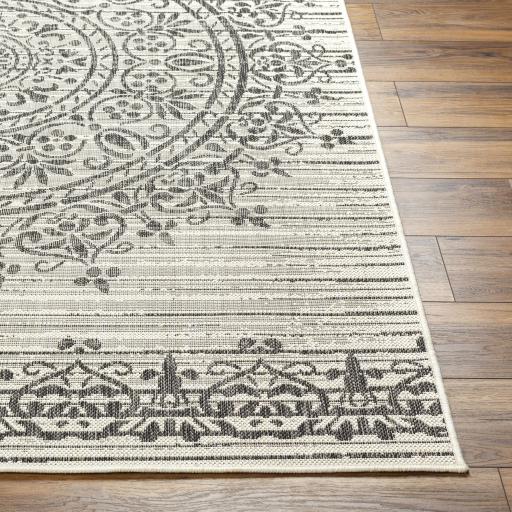 Surya Ravello RVL-2332 Black Ivory 2' x 2'11" Rug