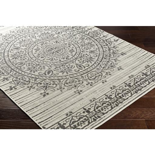 Surya Ravello RVL-2332 Black Ivory 2' x 2'11" Rug