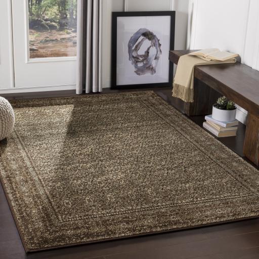 Surya Paramount PAR-1076 Dark Brown Light Beige 5'3" x 7'9" Rug