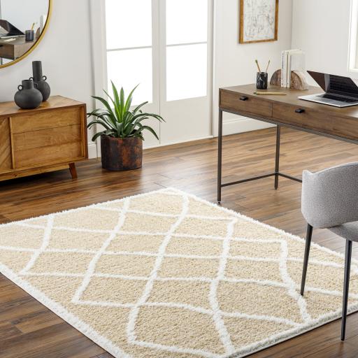 Surya Rodos RDO-2302 Mustard White 6'7" x 9' Rug